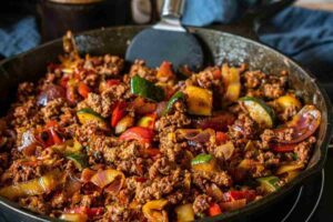 A quick and delicious beef mince stir-fry.
